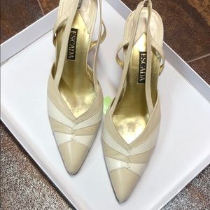 Escada vintage chic sling back heels